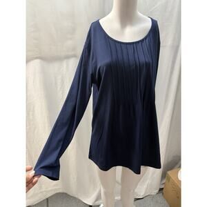 NWT TAOHUADAO Womens Size L Purple Side Split Long Sleeve T-Shirt Tunic Top